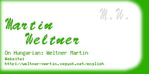 martin weltner business card